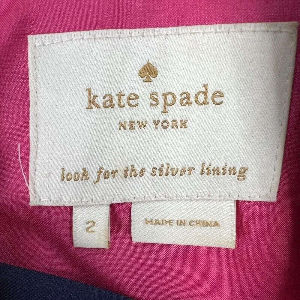 Kate Spade Size 2 Keri Shift Dress Watercolor Simply Cinema Pink Blue Sleeveless